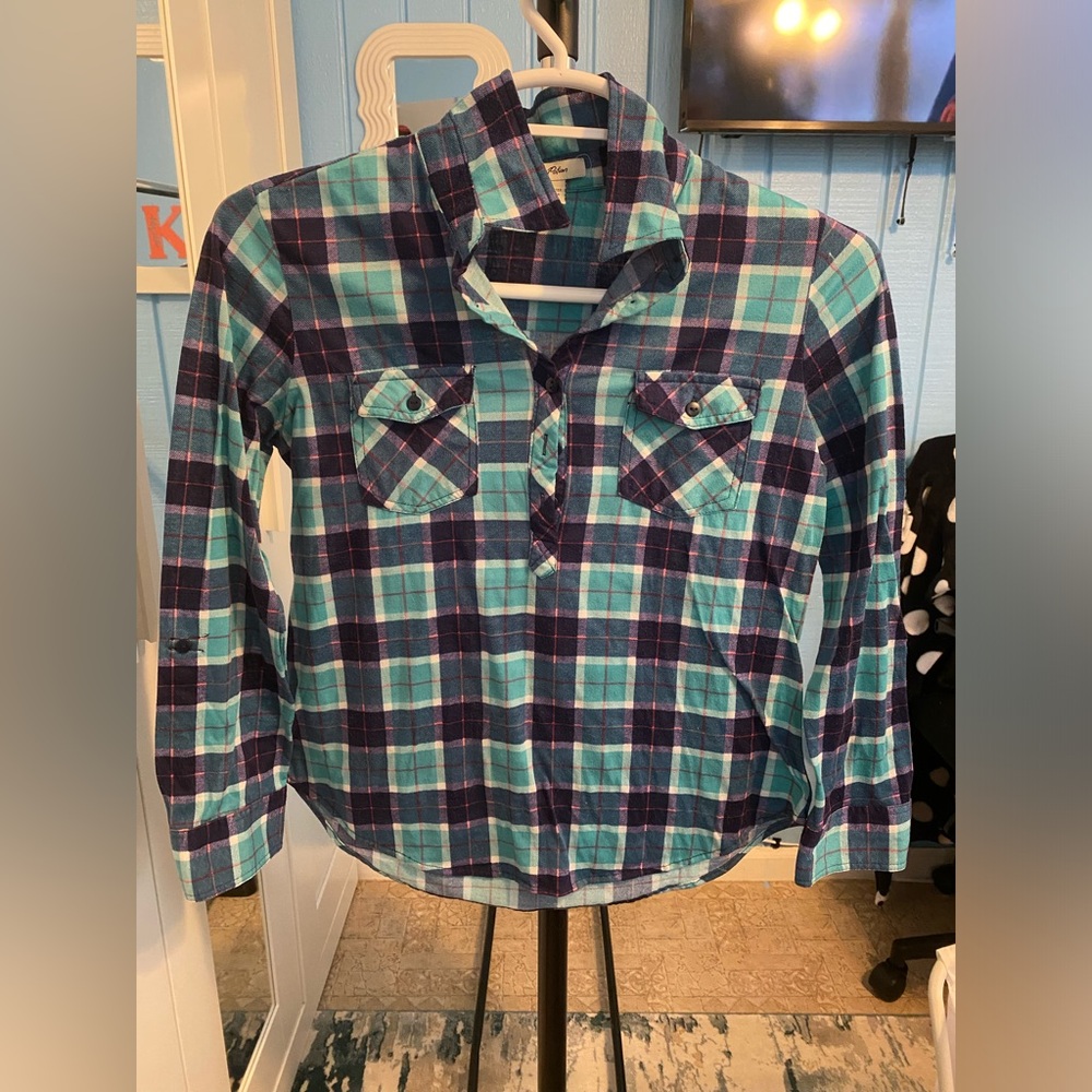 Love Potion Plaid 3/4 button down shirt
